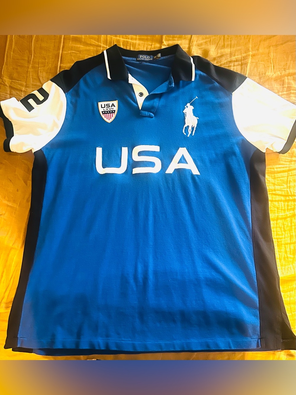 Polo by Ralph Lauren Blue USA Polo with White Accents